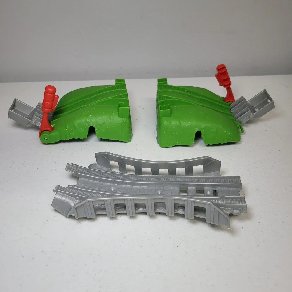 Thomas Train Draw Bridge Replacement Pieces Vintage Green Grey Track Parts‎